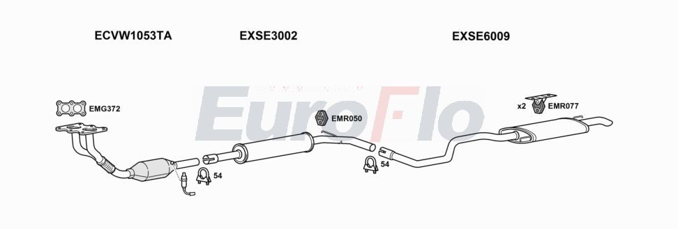 Układ wydechowy EUROFLO SEIBI161008B