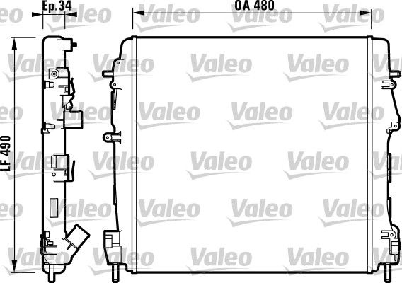 Chłodnica, układ chłodzenia silnika VALEO 732717
