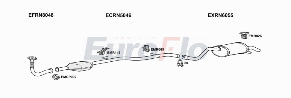 Układ wydechowy EUROFLO RNCLI19D1008A00