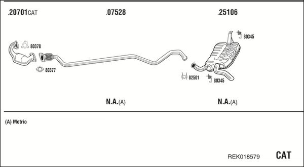 Układ wydechowy WALKER REK018579