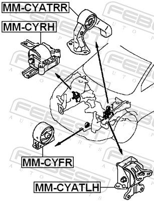 Levně Zavěšení motoru FEBEST MM-CYRH