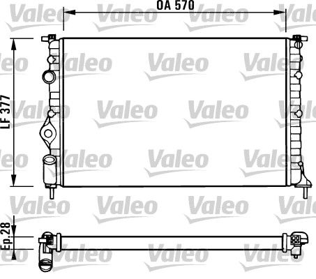 Chłodnica, układ chłodzenia silnika VALEO 731379