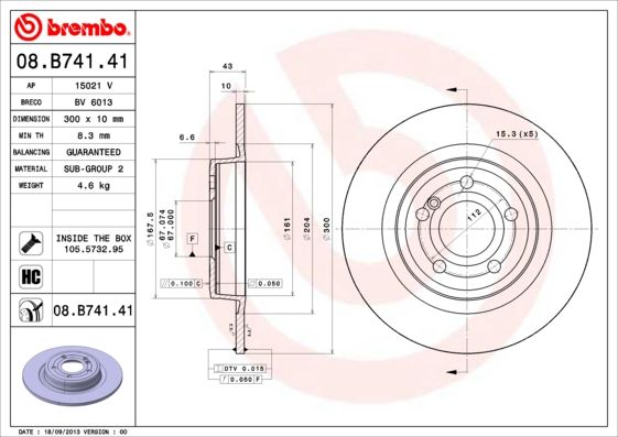 Tarcza hamulcowa AP 15021 V