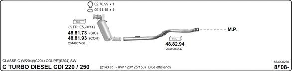 Układ wydechowy IMASAF 553000236