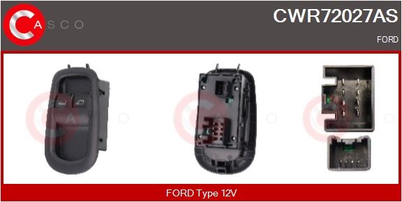 Spínač, zvedací zařízení oken CASCO CWR72027AS
