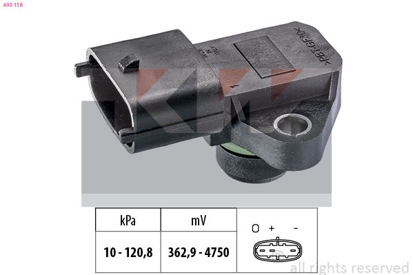 Czujnik ciśnienia powietrza, adaptacja wysokościowa KW 493 118