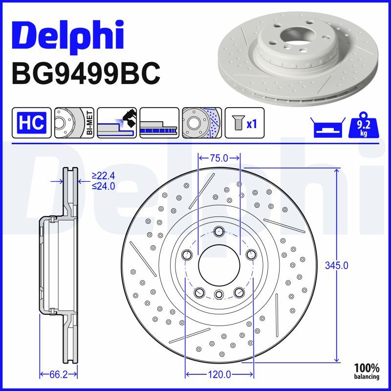 Disc frana DELPHI BG9499BC