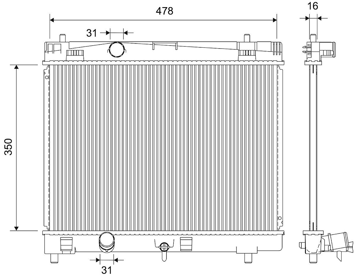 Radiator, racire motor VALEO 735445