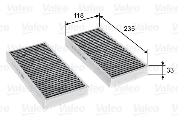 Filtr, wentylacja przestrzeni pasażerskiej VALEO 715811