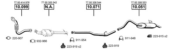 Układ wydechowy ASMET RE101670