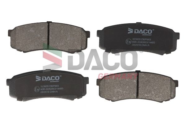 Zestaw klocków hamulcowych, hamulce tarczowe DACO GERMANY 323935
