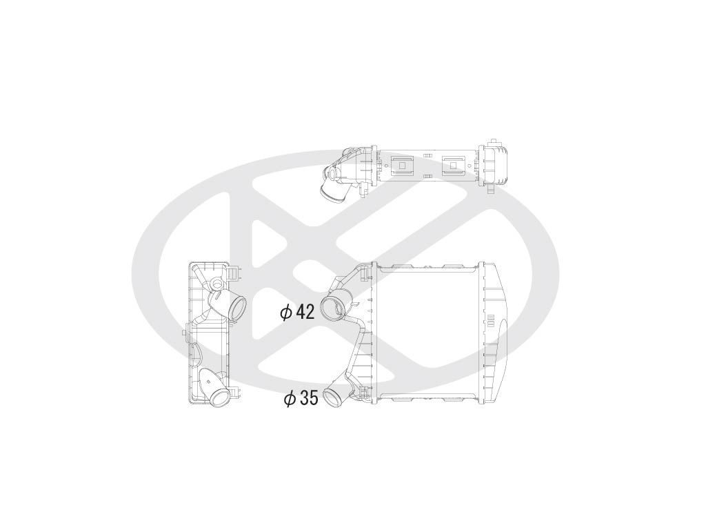 Intercooler, compresor KOYORAD IA410158