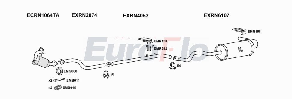 Układ wydechowy EUROFLO RNSCE15D6011B