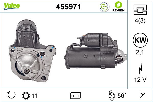 starter VALEO RE-GEN REMANUFACTURED 455971