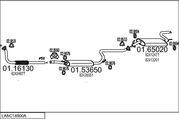 Układ wydechowy MTS LANC18900A007637