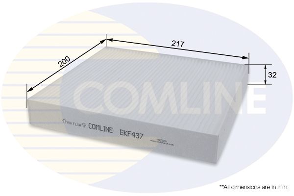 Filtr, wentylacja przestrzeni pasażerskiej COMLINE EKF437