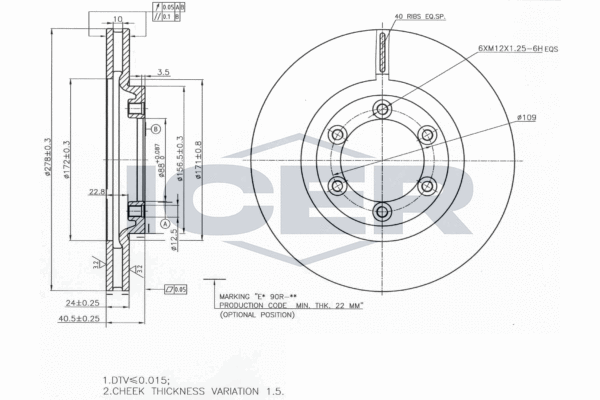 Tarcza hamulcowa ICER 78BD8676-2