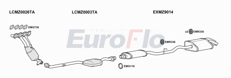 Układ wydechowy EUROFLO MZC23180300LHD