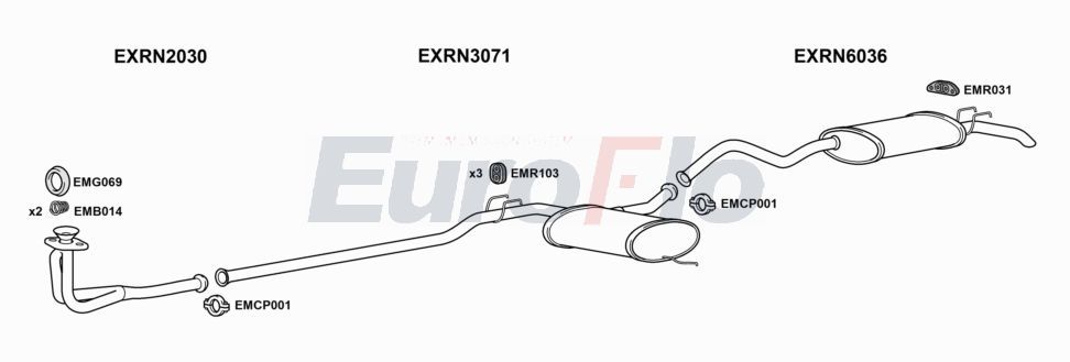 Układ wydechowy EUROFLO RN21172004A00