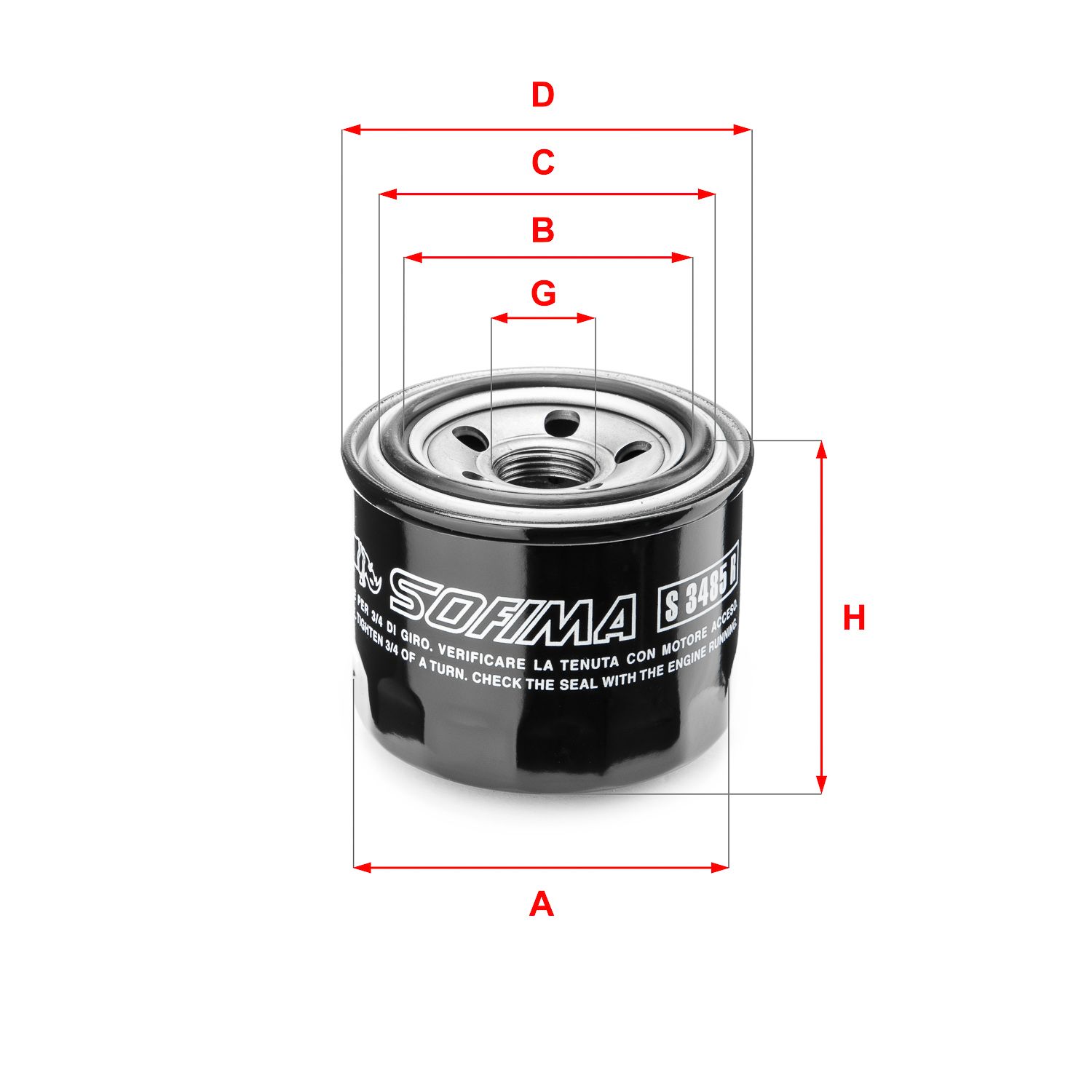 Filtru ulei SOFIMA S 3485 R