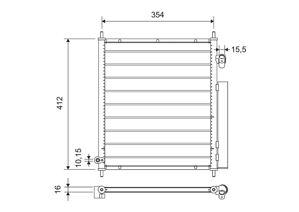Condensator, climatizare VALEO 812719