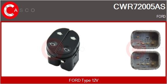 Spínač, zvedací zařízení oken CASCO CWR72005AS
