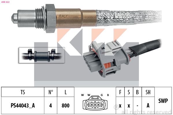 Sonda lambda KW 498 322