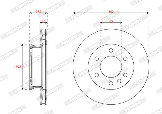 Tarcza hamulcowa FERODO DDF3034-1