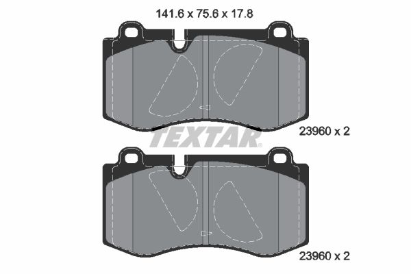 Sada brzdových platničiek kotúčovej brzdy TEXTAR 2396001