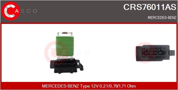 Odpor, vnitřní tlakový ventilátor CASCO CRS76011AS