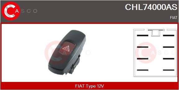 Levně Vypínač výstražných blikačů CASCO CHL74000AS
