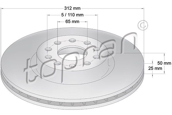 Tarcza hamulcowa TOPRAN 110 073
