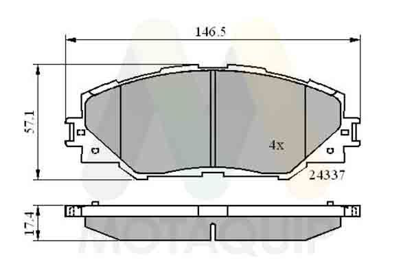 set placute frana,frana disc MOTAQUIP LVXL1306