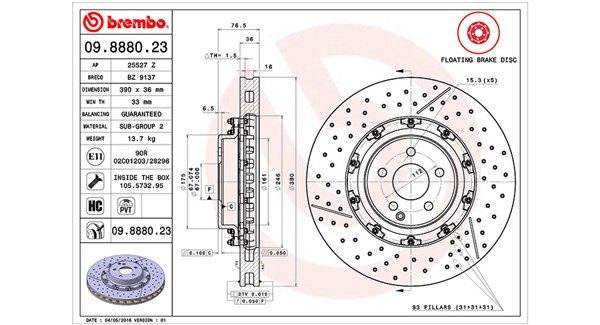 Tarcza hamulcowa MAGNETI MARELLI 360406128403