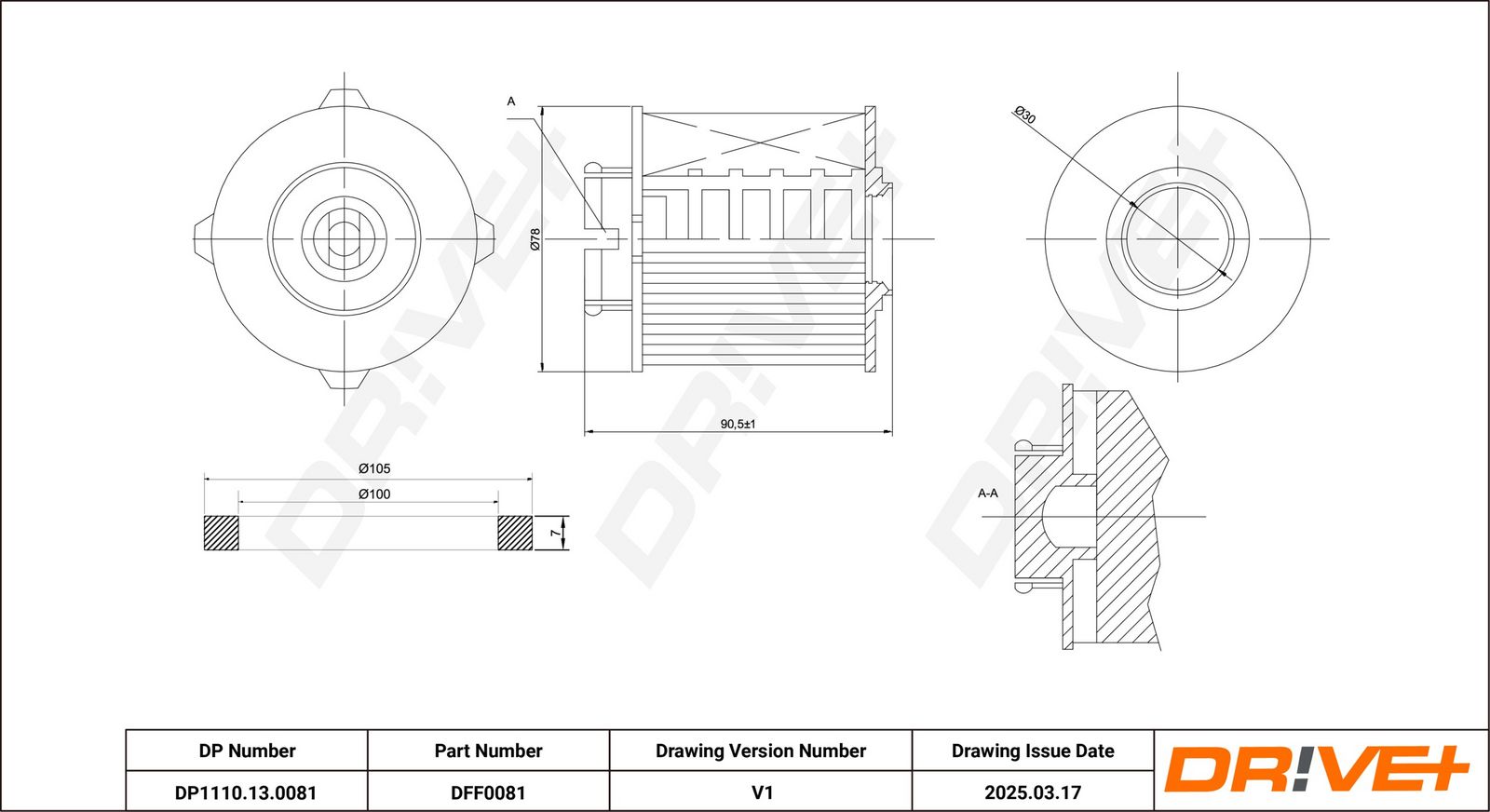 filtru combustibil Dr!ve+ DP1110.13.0081