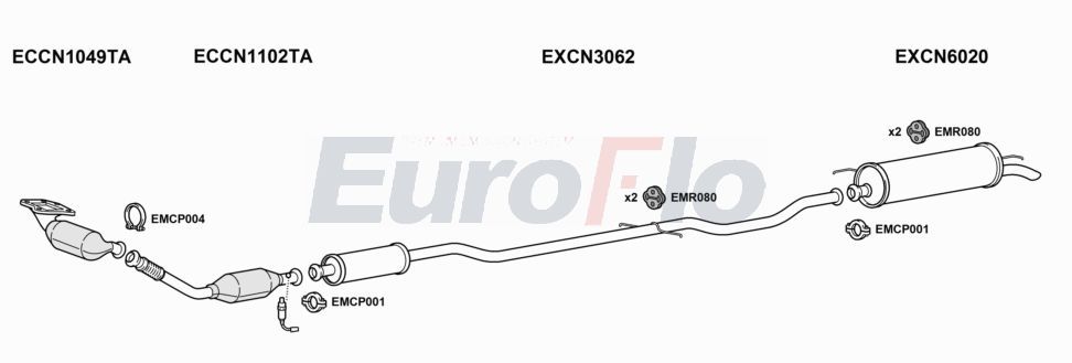 Układ wydechowy EUROFLO CNC5203004B