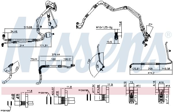 conducta presiune variabila,aer conditionat NISSENS 840147