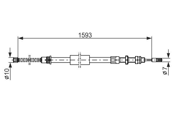 Cięgło, hamulec postojowy BOSCH 1 987 477 450