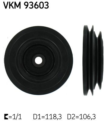 Koło pasowe, wał korbowy SKF VKM 93603