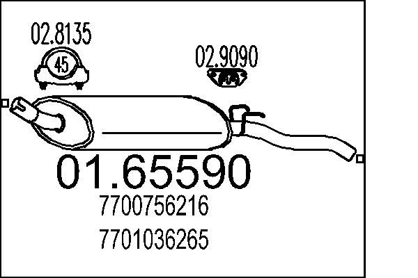 Tłumik końcowy MTS 01.65590