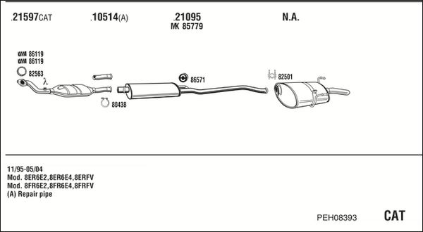 Układ wydechowy WALKER PEH08393