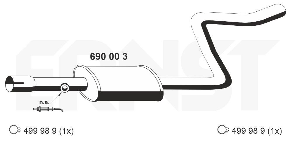 Levně Střední tlumič výfuku ERNST 690003