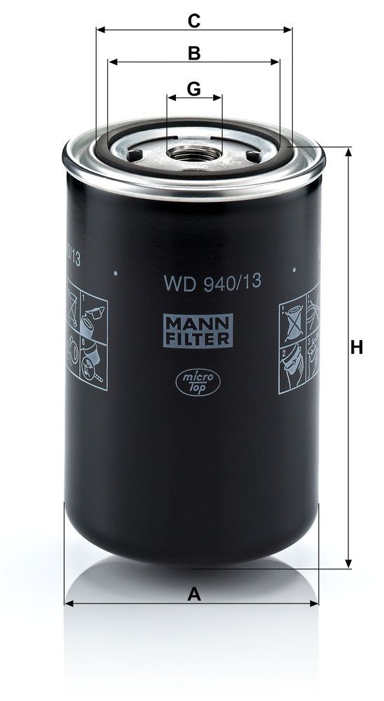 Levně Olejový filtr MANN-FILTER WD 940/13