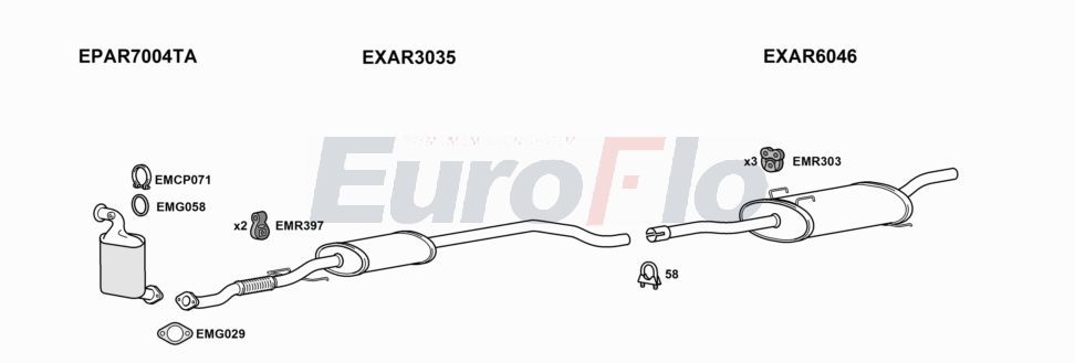 Układ wydechowy EUROFLO ARMIT16D1001