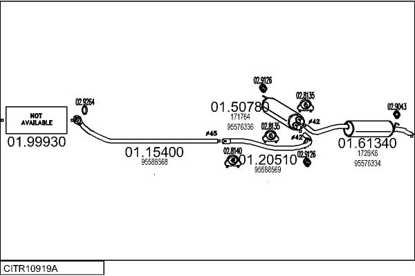 Układ wydechowy MTS CITR10919A002180