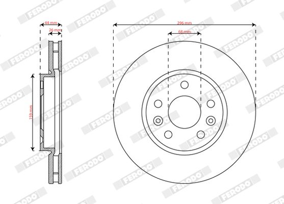 Tarcza hamulcowa FERODO DDF2952C