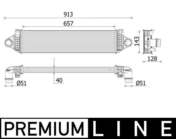 Intercooler, compresor MAHLE BEHR *** PREMIUM LINE *** CI 551 000P