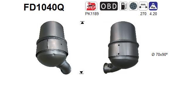 Filtr sadzy / filtr cząstek stałych, układ wydechowy AS FD1040Q