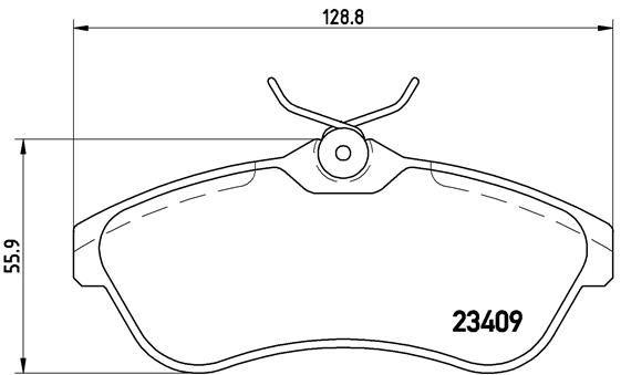 Zestaw klocków hamulcowych, hamulce tarczowe BREMBO P 61 075