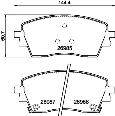 Zestaw klocków hamulcowych, hamulce tarczowe MINTEX MDB4424